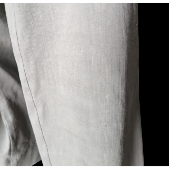 Crea Concept Gray Linen Blend Long Sleeve V Neck Wrap Blouse Top Size 40 Medium - Picture 8 of 12